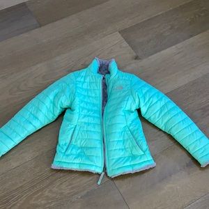 Puffy blue jacket